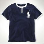 polo t-shirt hommes nouveau rabais support coton mode bleu blanc